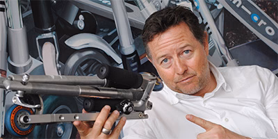 wim and the first micro scooter prototype